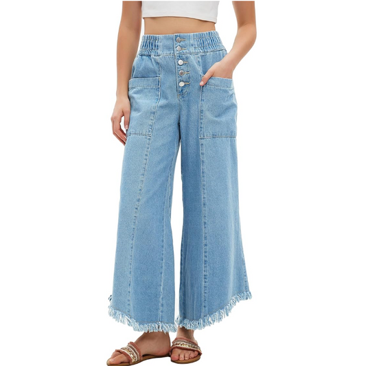 Elastic Waistbands Comfy Jeans
