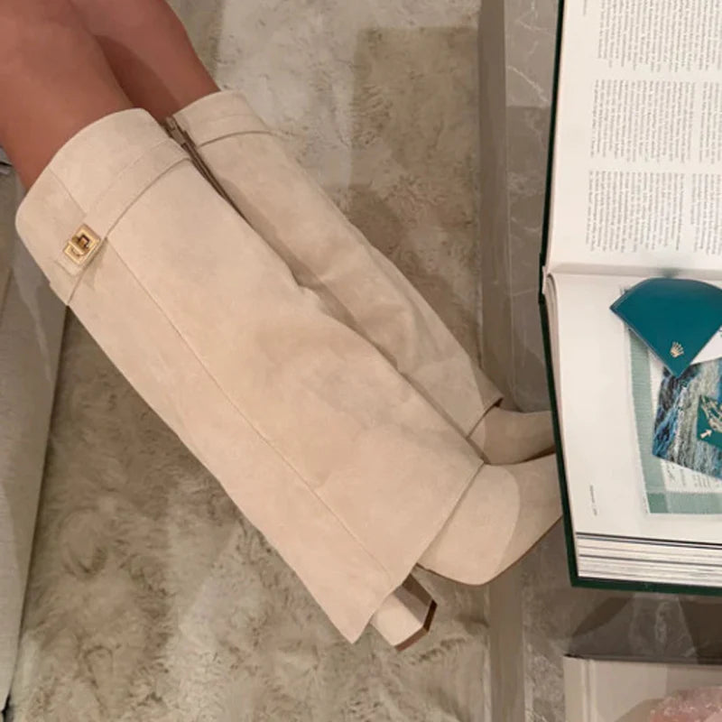 Solid Color High Boots