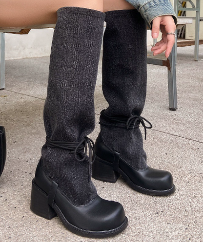 Vintage Strappy Knights Boots