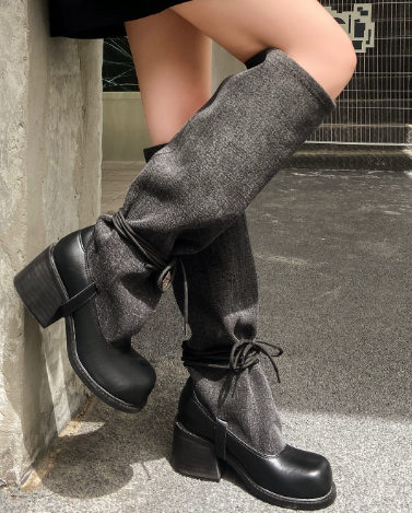 Vintage Strappy Knights Boots