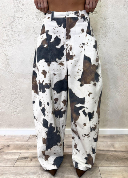 Fancy Brown Cow Pants