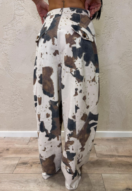 Fancy Brown Cow Pants