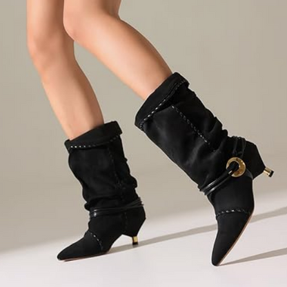 Women's Chic Puss-Heel Boots