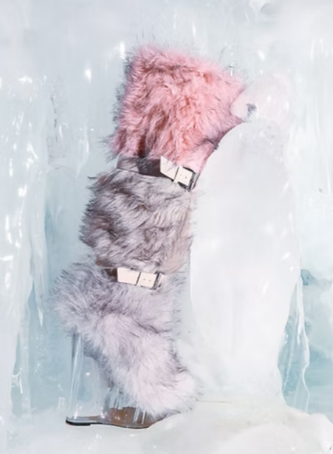 Fancy Faux Fur Heels