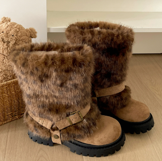 Chic Warm Faux Fur Boots