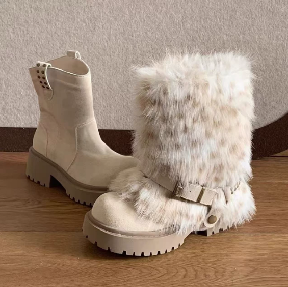 Chic Warm Faux Fur Boots