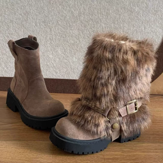 Chic Warm Faux Fur Boots