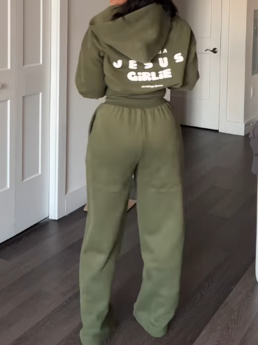 Jesus Girl Hooded Zip Sweat Set