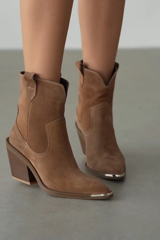 Pointed-Toe Ankle Boots