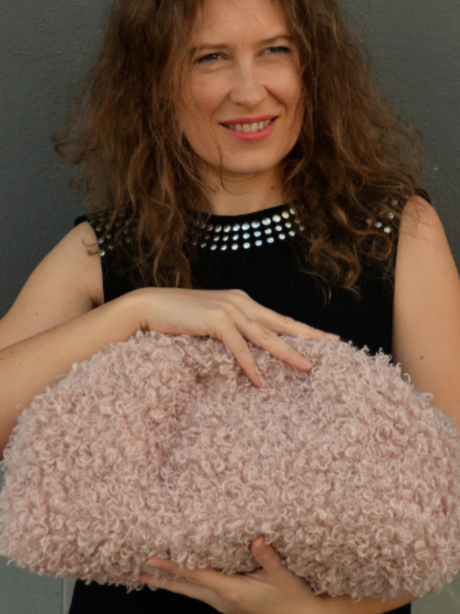 Vintage Curly Dumpling Clutch Bag