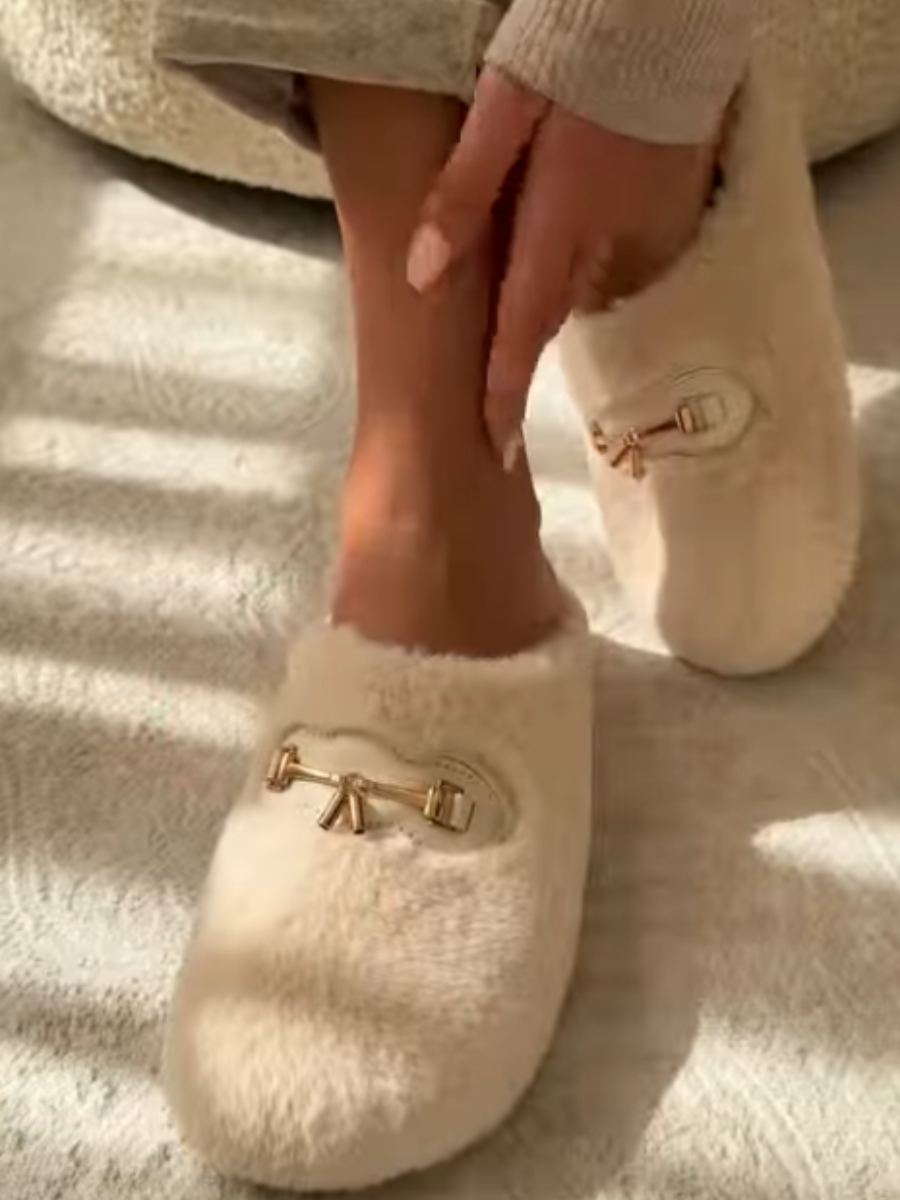 Plush Flat Slippers