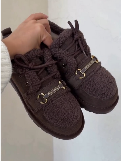 Shearling-Lined Moccasin Boots