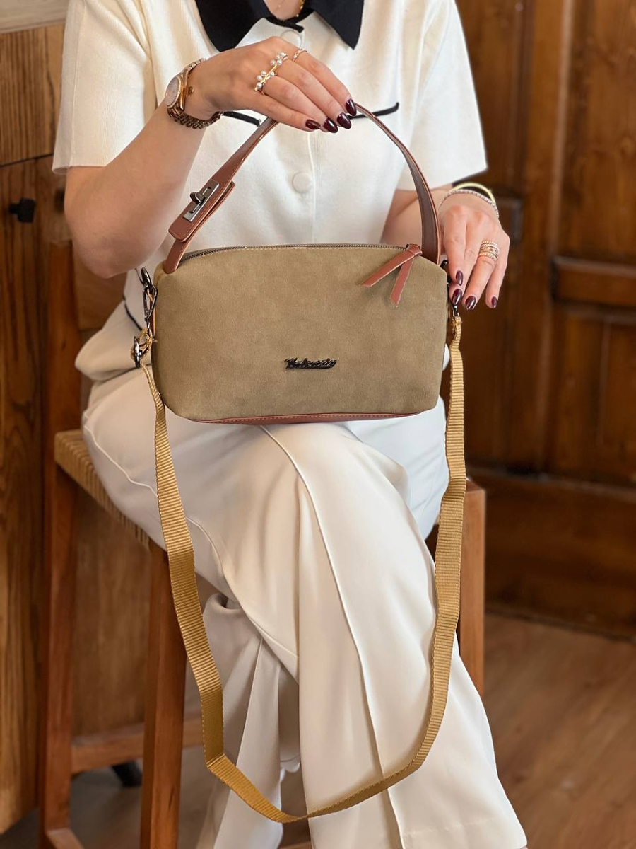 Simple Suede Satchel