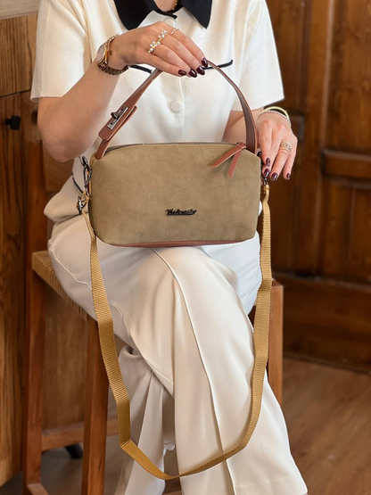 Simple Suede Satchel