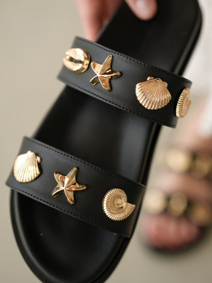 Suede Metallic Flats